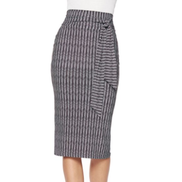 LA Designer | Deborah Viereck | Chevron France Skirt With Tie - Picture 4 of 5